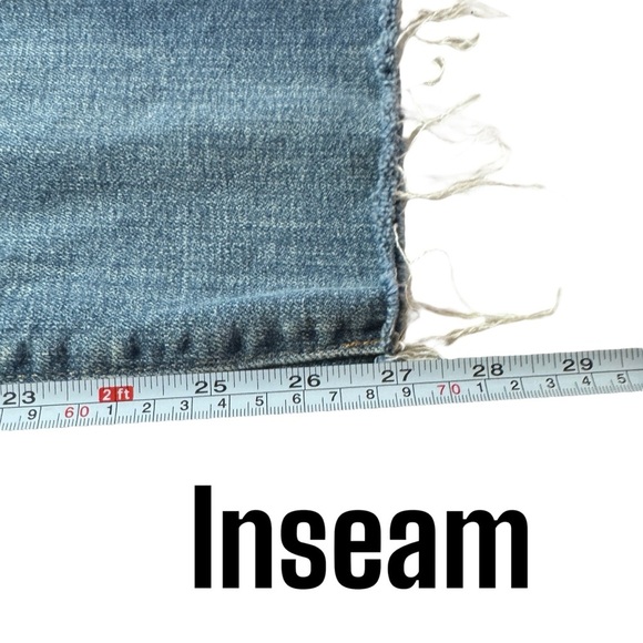 Gap True Skinny Ankle distressed denim jeans raw hem women’s 34 R medium indigo - Picture 13 of 14